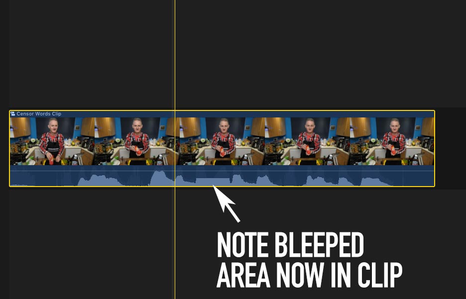 Compound Clip with bleeped area in FCPX