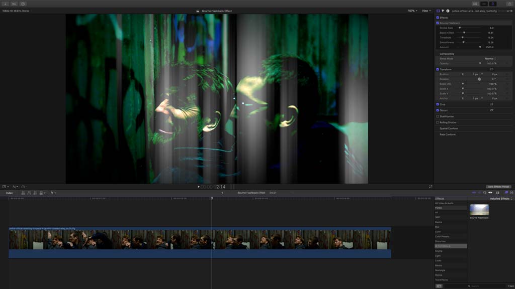 Bourne Flashback Plugin for Final Cut Pro X