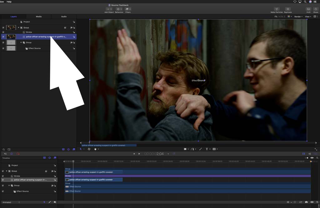 Add media to Motion project for FCPX plugin