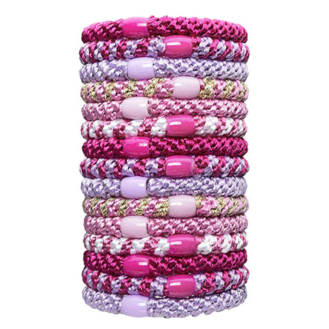  L.Erickson Grab and Go Pony Tube Hair Ties in Flora 15 Pack