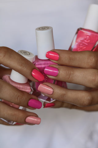The Hungarian Brunette Blog Image of Multicolor Pink Nails