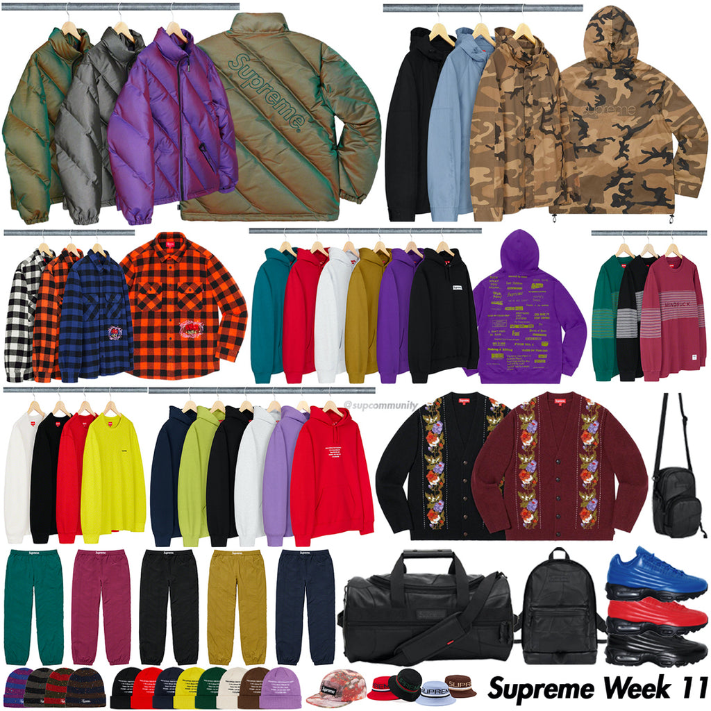 Supreme Week 11 Retail Prices and Droplist (FW19) | ForceCop