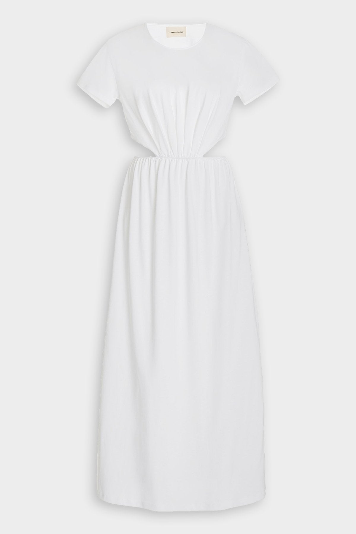 Seram Bare Back Dress In White 