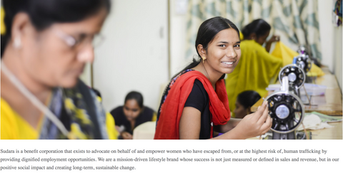 Women in Sudara sewing center