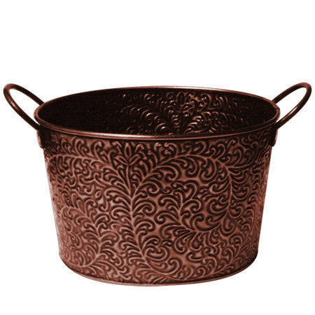 C-52C Embossed Copper Galvanized Oval Tub