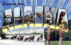 Greetings from Alaska Postcards