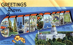 Greetings from California Postcards