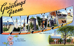 Greetings from Delaware Postcards