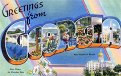 Greetings from Georgia Postcards