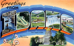 Greetings from Idaho Postcards