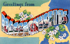 Greetings from Massachusetts Postcards