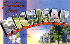 Greetings from Michigan Postcards