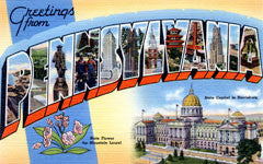 Greetings from Pennsylvania Postcards