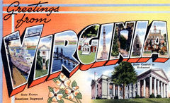 Greetings from Virginia Postcards