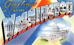 Greetings from Washington DC Postcards