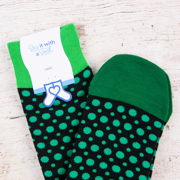 Green Polka Dot Socks