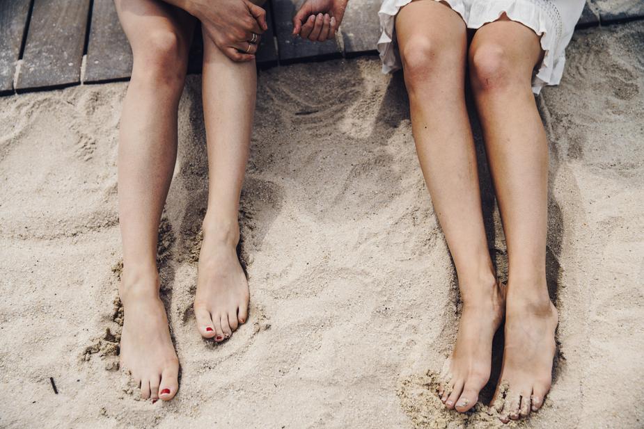 feet in the sand for sock of the month club