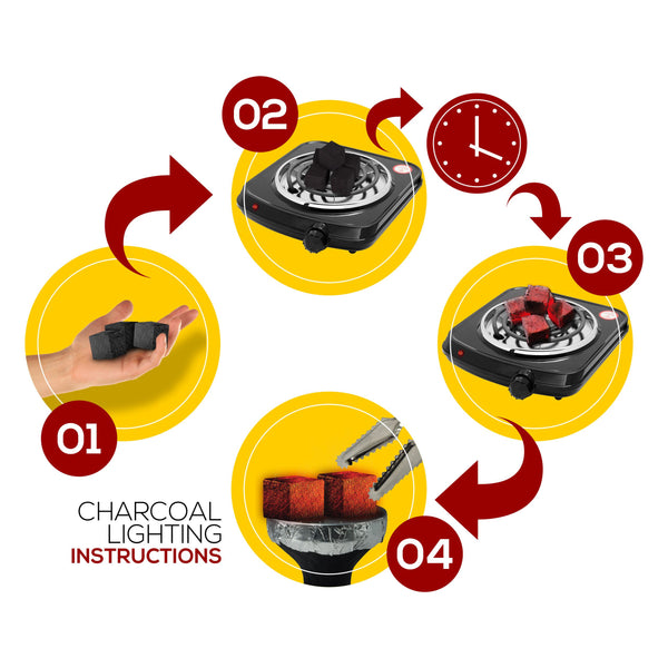 How to light hookah natural charcoal