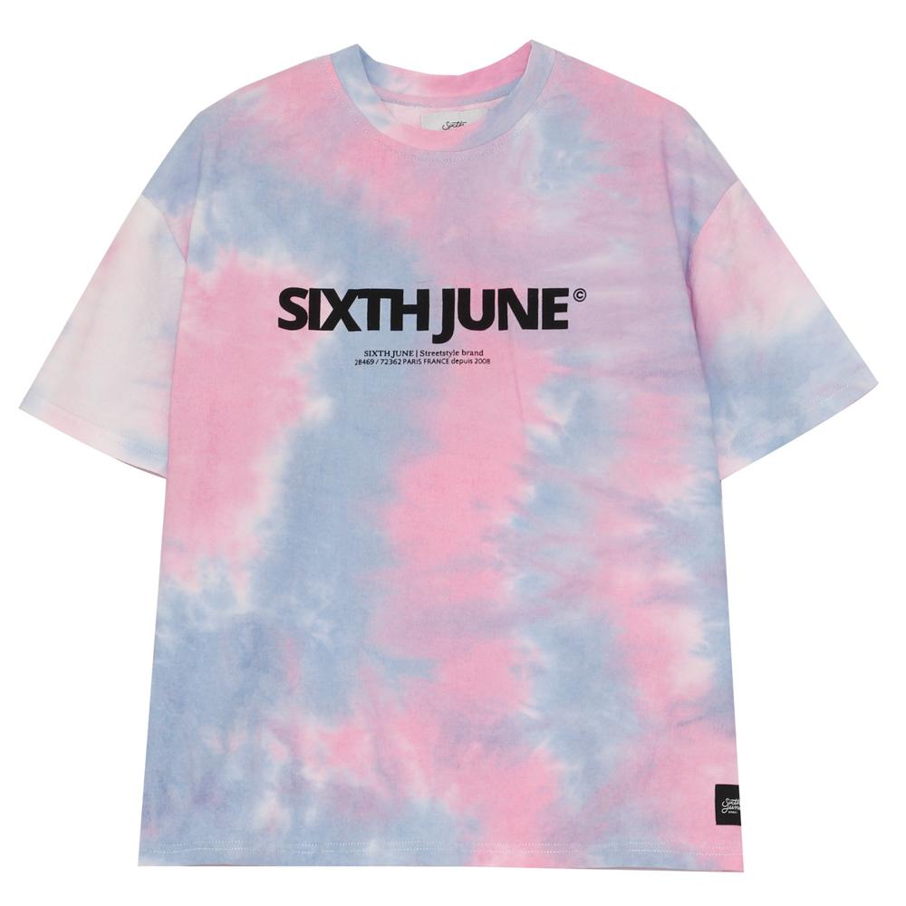 Tie And Dye Tshirt Pink Sixth June