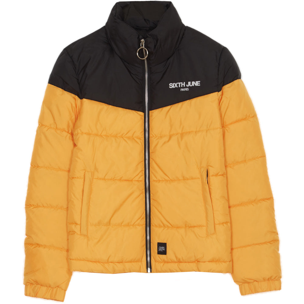 black and yellow polo jacket