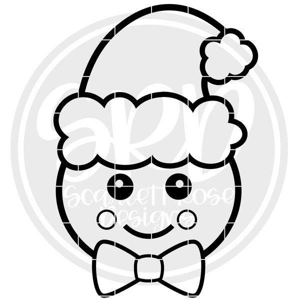 Christmas Svg Gingerbread Man Black Svg Cut File Scarlett Rose Designs