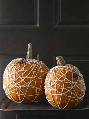 no carve pumpkin spider webs