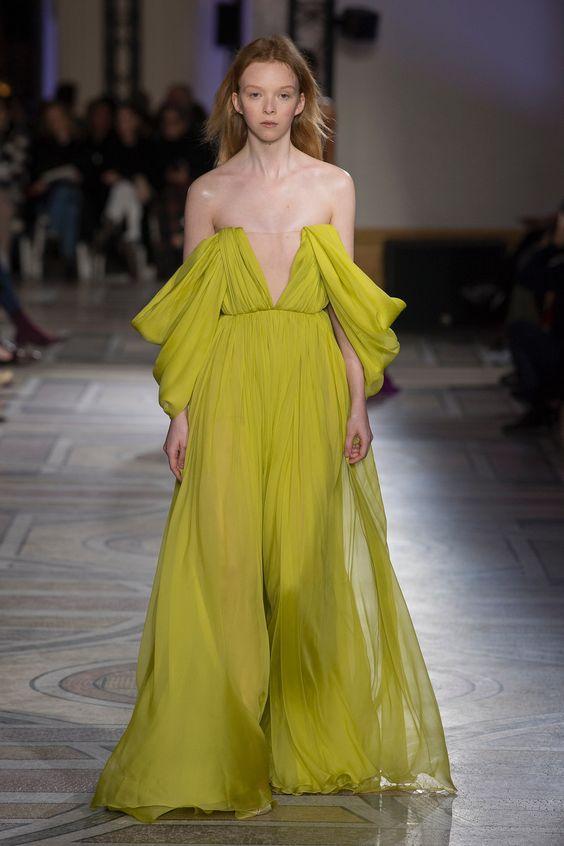 Giambattista Valli chartreuse  Paris couture spring 18 dress