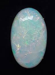 cracked crazed opal cabochon