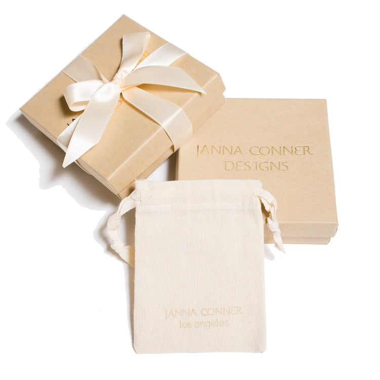 Cubist Necklace with White Topaz | 14K Gold | Janna Conner