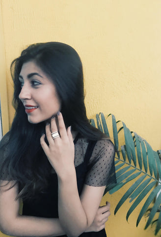 white finger ring Upalina Gupta