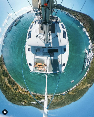 @taylorosullivan photo using Packbands to secure camera to top of sailboat mast