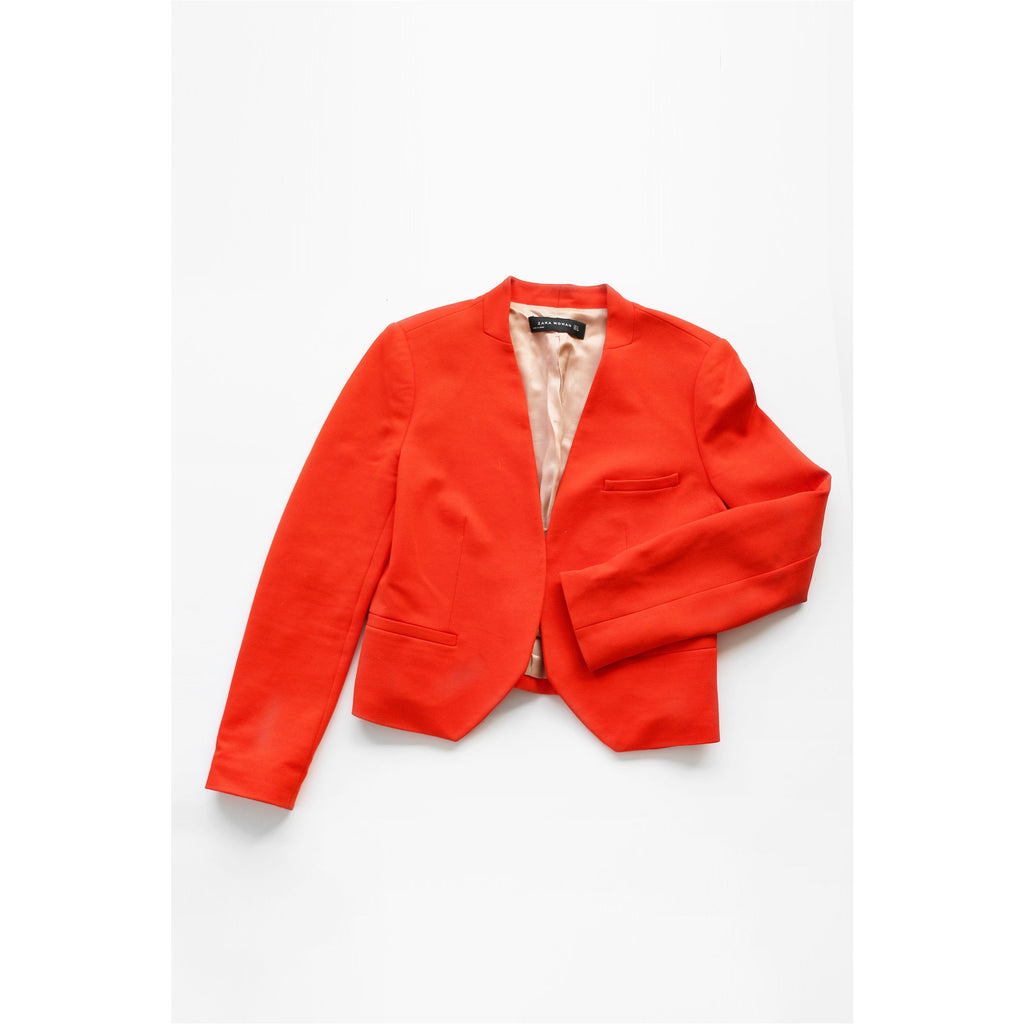 orange jacket zara