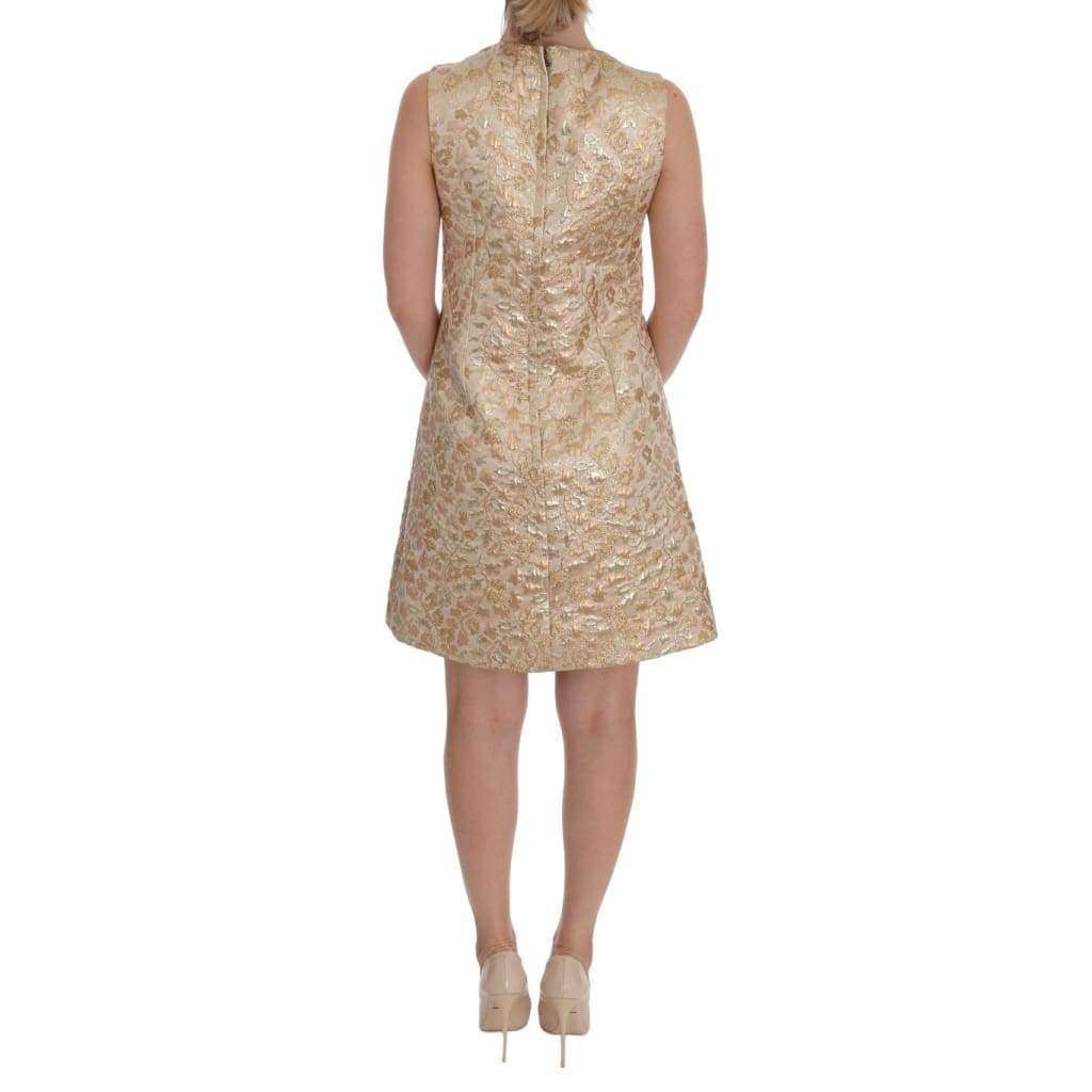 dolce and gabbana gold dress