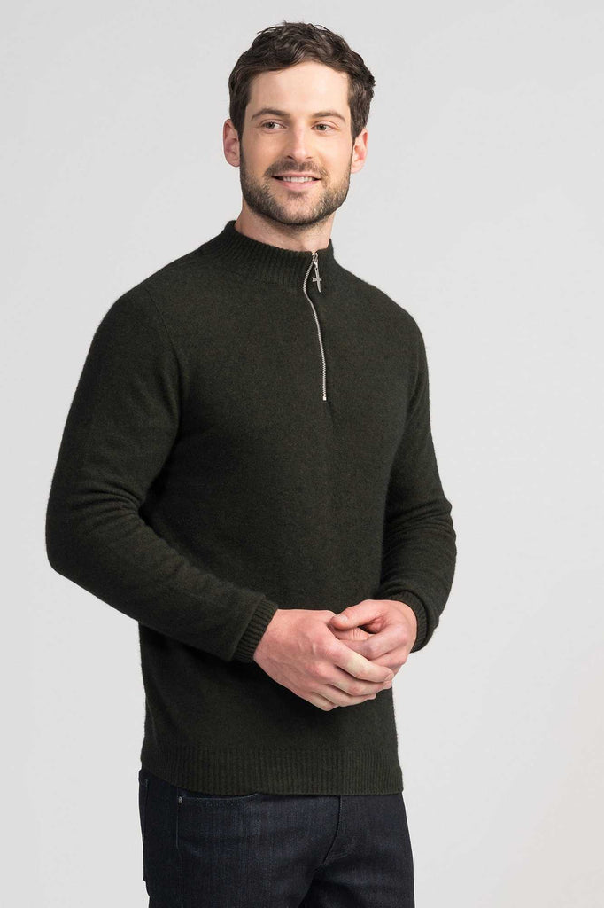 Mens Cassum Half Zip Sweater - Turtle