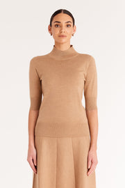 Cable Melbourne Claudia Merino Tee - Camel