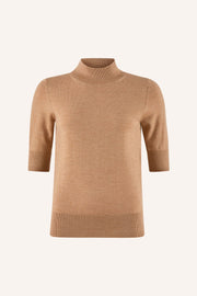 Cable Melbourne Claudia Merino Tee - Camel