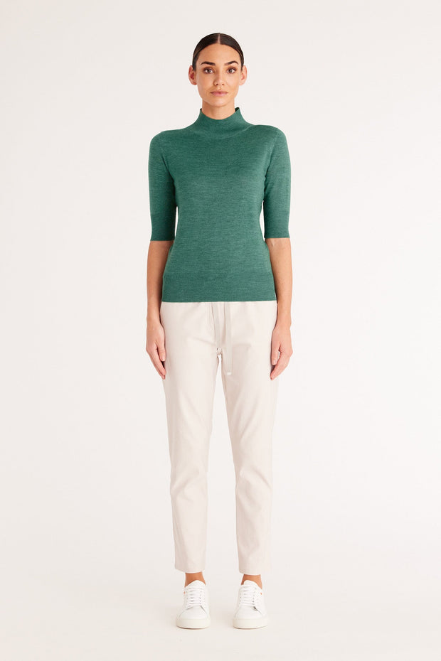 Cable Melbourne Claudia Merino Tee - Sea Green