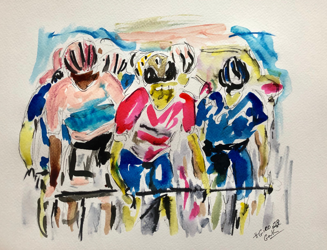 Stage 20 Giro d'italia - Cycling Painting