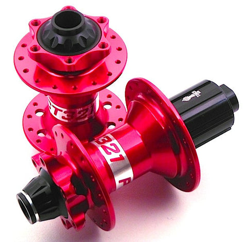Photo of Project321 Generation 2 MTB hubs in Red anodised.
