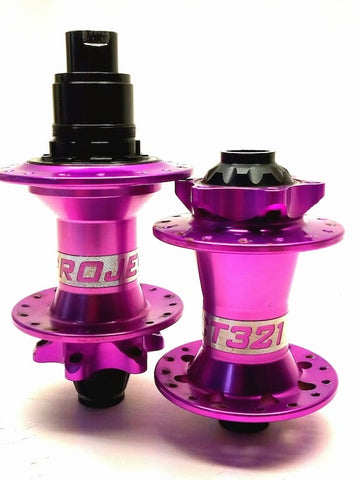 XLR8 Performance Bicycle Wheels has rebuilt these used Project321 Pink hubs into Nextie Carbon MTB rims. 