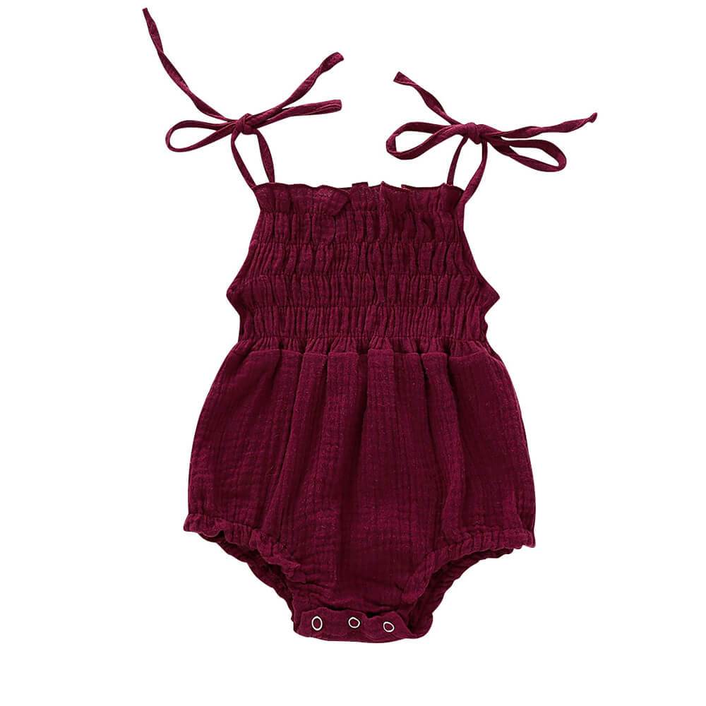 Baby Girl Ruffle Straps One Piece Romper The Trendy Toddlers