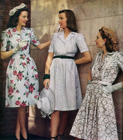 1940s spring summer vintage fashion style 1940s