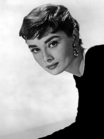 Audrey Hepburn Sabrina 1950s vintage inspired style drop hoop earrings Splendette