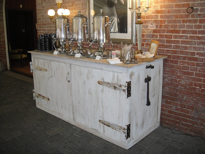 Whitewashed Barn Wood Bar 1016a