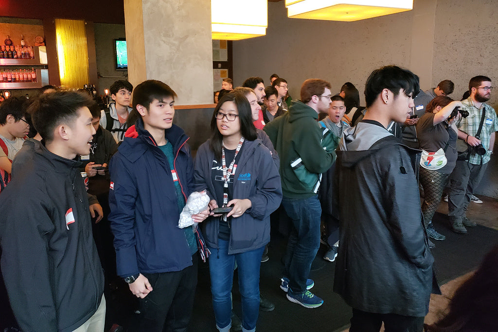 Gathering of people at the Bay Area Mechanical Keyboard Meetup