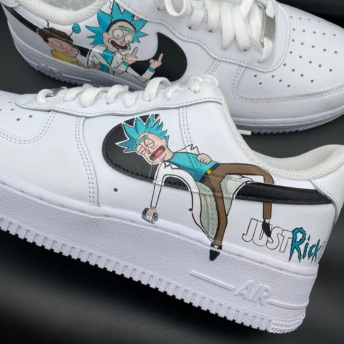 rick and morty black air force 1