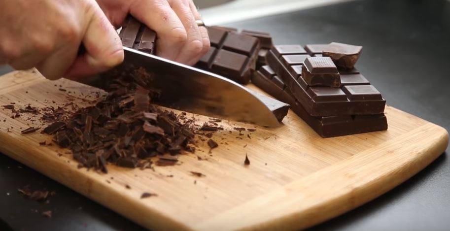 Chopping Chocolate into Smaller Pieces
