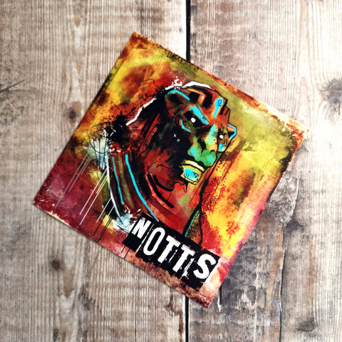 Notts Lion Square Print