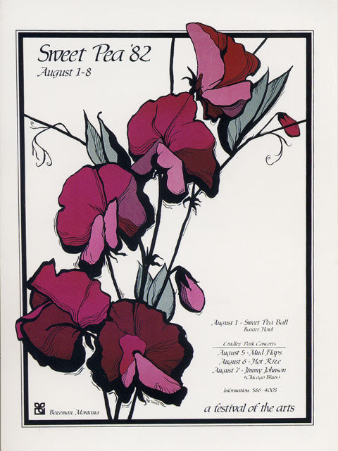 One of the early Sweet Pea Festival posters