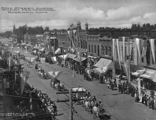 Sweet Pea Carnival in the early 1900s